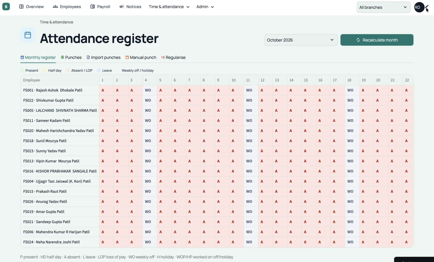 STAWN Payroll screen 3