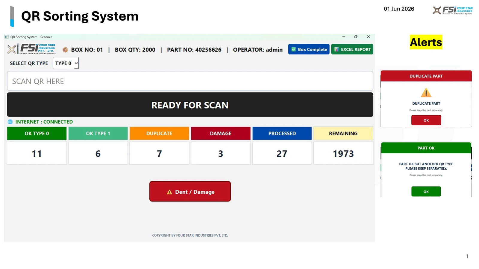 QR Code Product Sorting